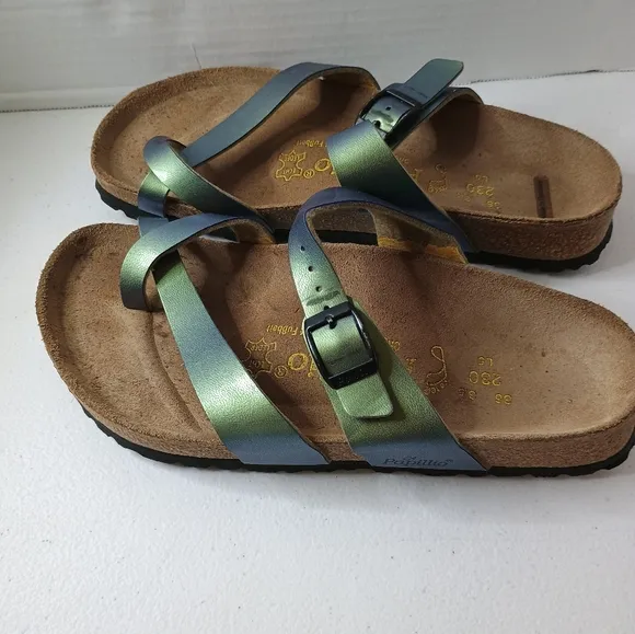 Papillio Birkenstock Women's Sandals - Green Iredesent Size 36