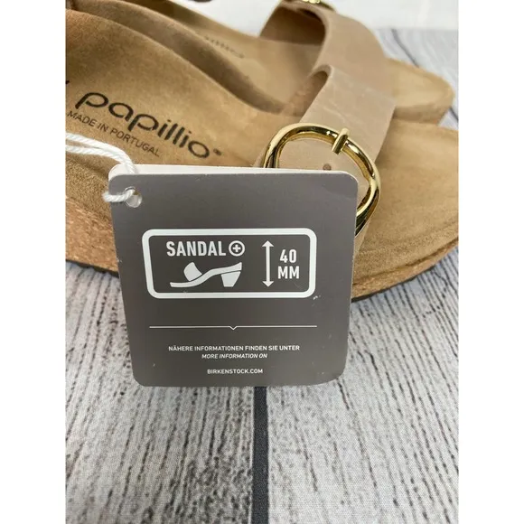 Papillio Soley Ring Buckle Wedge Sandals Sandcastle Narrow Fit Size 37 US 6
