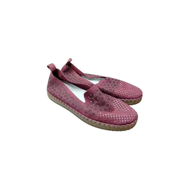 Patrizia By Spring Step Loafers Womans 42 Red Espadrille Flats Casual Breathable