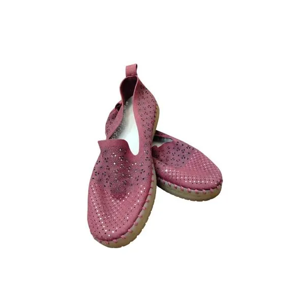 Patrizia By Spring Step Loafers Womans 42 Red Espadrille Flats Casual Breathable