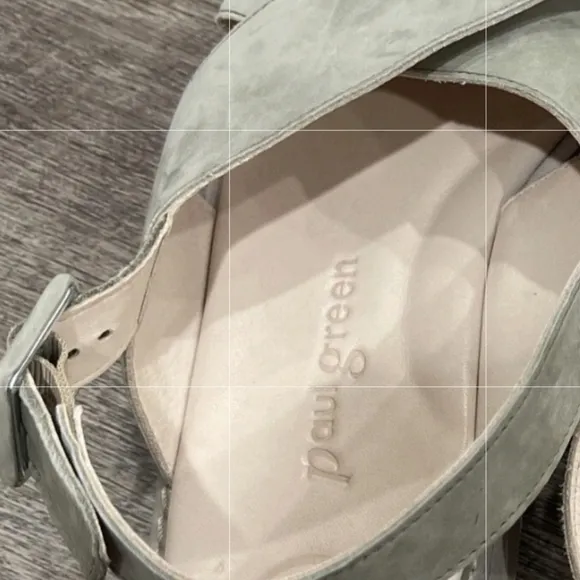 PAUL GREEN Soft Sage Green Slingback Sandals Sz US 7.5 / UK 5  Worn Once