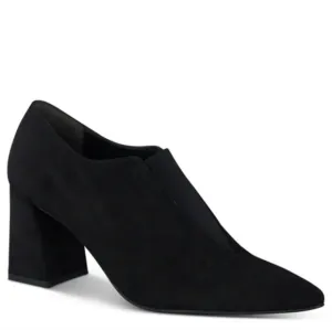PAUL GREEN Stacia Pointed Toe Heel Ankle Boots, Black Suede