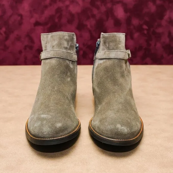 Paul Green Women Reeve Brown Suede Buckle Ankle Boots sz 9US AUS 6.5