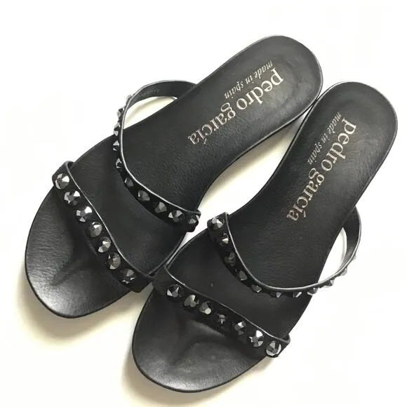 PEDRO GARCIA Crystal Studded Sandals Size 10/EUR 40