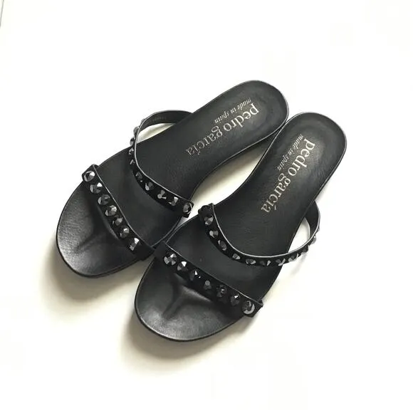 PEDRO GARCIA Crystal Studded Sandals Size 10/EUR 40