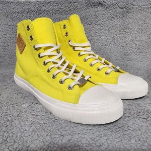 PF Flyers American Aurora Mens‎ Size 8 Womens 9.5 Yellow Canvas Hightop Sneakers
