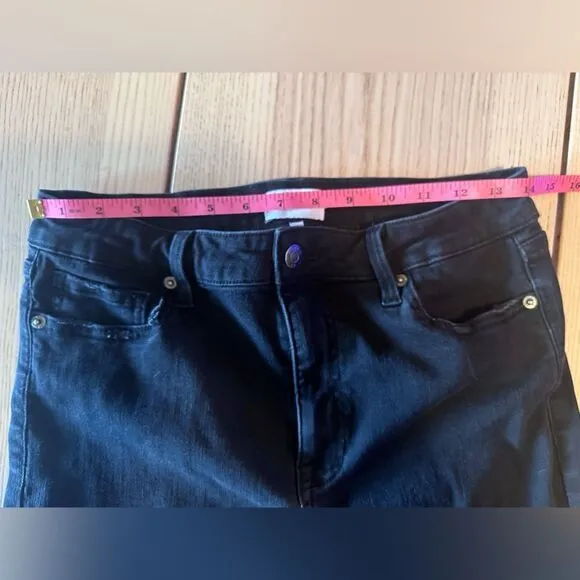 Pistola Audrey Mid Rise Skinny - Dark Vinyl Black - Size 30