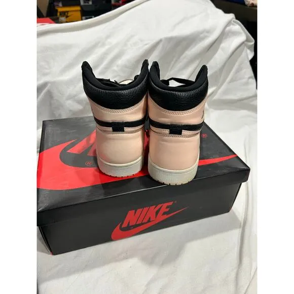 Pre-Owned Air Jordan 1 Retro OG Men's Size 12.5  Basketball Sneakers Pink Black