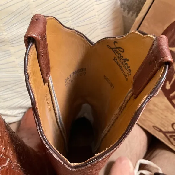 Price REDUCED!!! Lucchese Classic Ostrich Quill Cowboy boots Sz 5.5