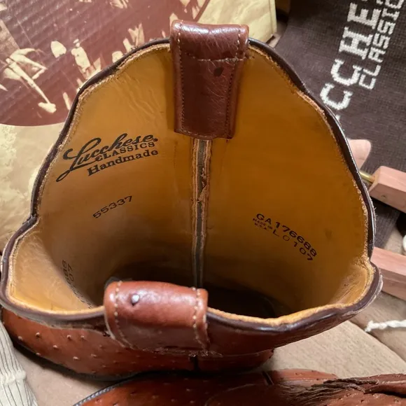 Price REDUCED!!! Lucchese Classic Ostrich Quill Cowboy boots Sz 5.5