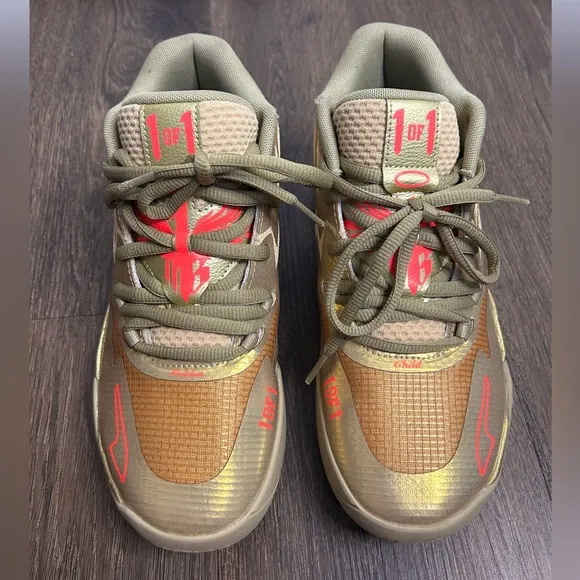 Puma LaMelo Ball MB.01 Golden Child (PS) Little Kids Sneakers Size‎ 7 Basketball