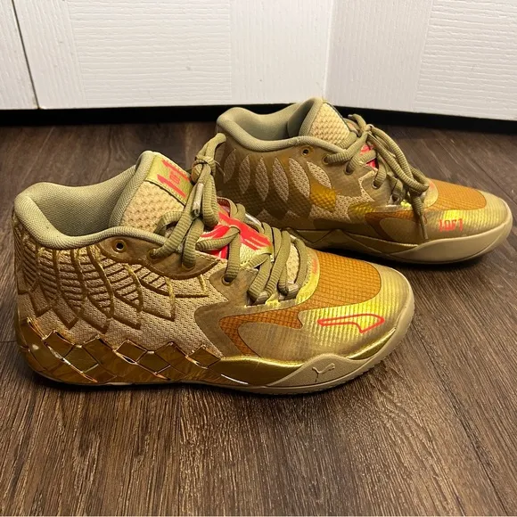 Puma LaMelo Ball MB.01 Golden Child (PS) Little Kids Sneakers Size‎ 7 Basketball