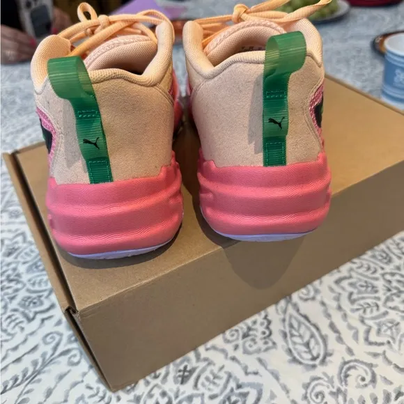 Puma Scoot Zeros Georgia Peach &amp; Green Sneakers - Big Boy