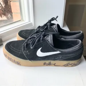 PUMA Stefan Janoski Black &amp; White Skater Signed Suede Gum Sole  Sneakers 6