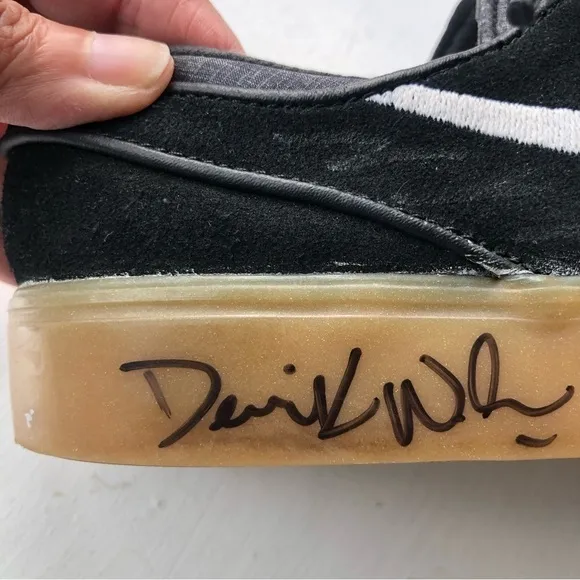 PUMA Stefan Janoski Black &amp; White Skater Signed Suede Gum Sole  Sneakers 6