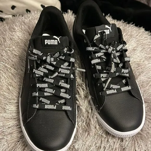 Puma women’s Vikky logomania ribbon lowtop fashion sneaker bbw sz 9 like new!