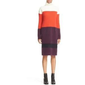 Rag &amp; Bone Britton Stripe Colorblock Midi Sweater Dress Size Medium