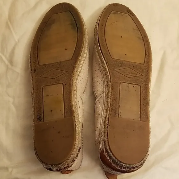 RAG &amp; BONE CREAM LEATHER ESPADRILLE LOAFERS