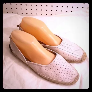 RAG &amp; BONE CREAM LEATHER ESPADRILLE LOAFERS