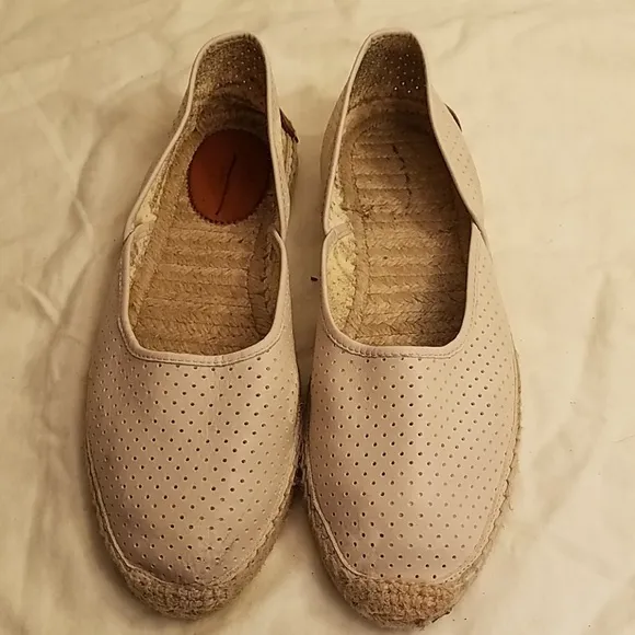 RAG &amp; BONE CREAM LEATHER ESPADRILLE LOAFERS
