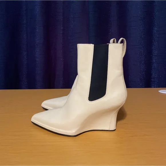 Rag &amp; Bone Eclipse Pointed Toe Wedge Leather Chelsea Boots