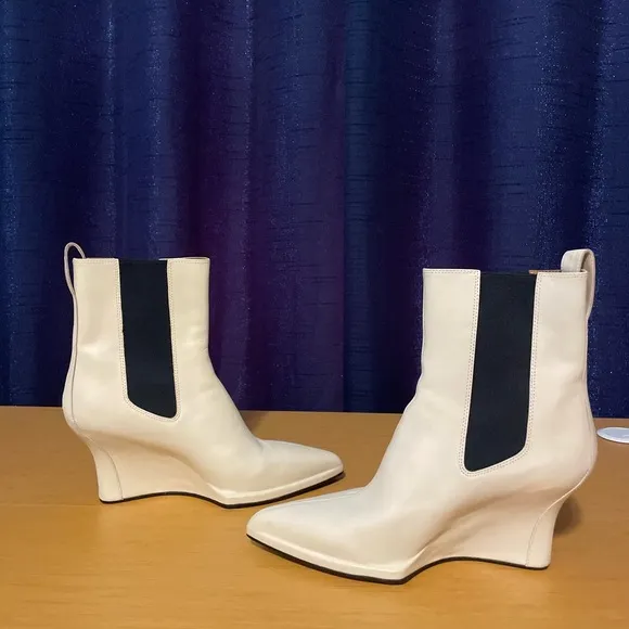 Rag &amp; Bone Eclipse Pointed Toe Wedge Leather Chelsea Boots