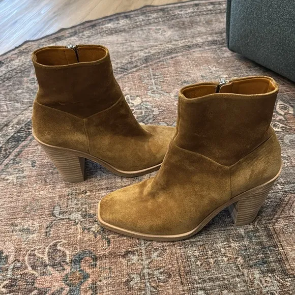 Rag &amp; Bone • Suede Axel Stacked Heel Ankle Boots