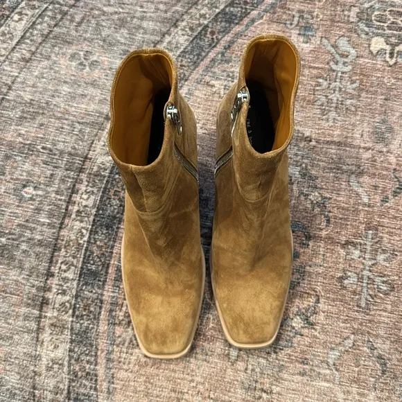 Rag &amp; Bone • Suede Axel Stacked Heel Ankle Boots