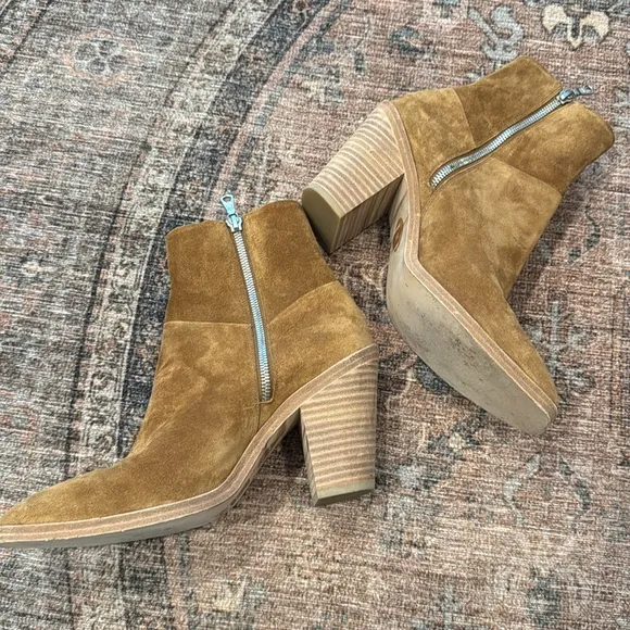 Rag &amp; Bone • Suede Axel Stacked Heel Ankle Boots