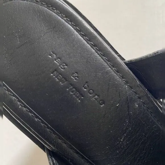 rag &amp; bone Gladiator Block Heel Sudded Sandal size 36 7.5