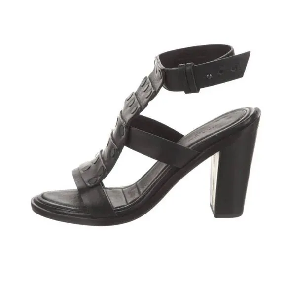 rag &amp; bone Gladiator Block Heel Sudded Sandal size 36 7.5