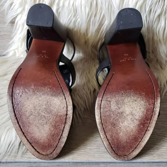 rag &amp; bone Gladiator Block Heel Sudded Sandal size 36 7.5