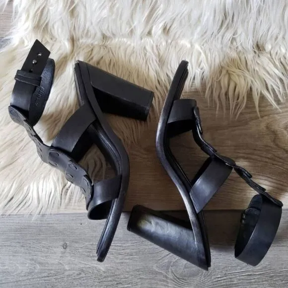 rag &amp; bone Gladiator Block Heel Sudded Sandal size 36 7.5