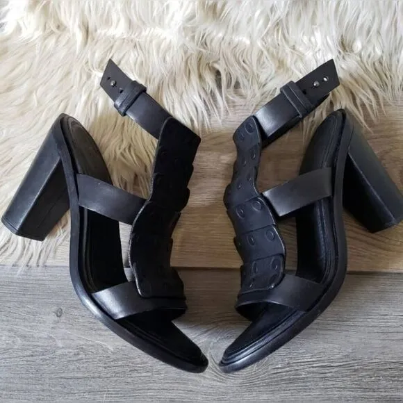 rag &amp; bone Gladiator Block Heel Sudded Sandal size 36 7.5