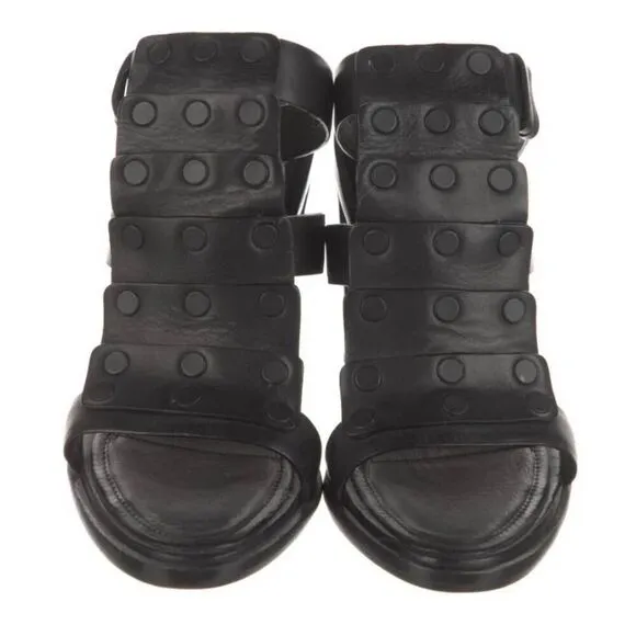 rag &amp; bone Gladiator Block Heel Sudded Sandal size 36 7.5