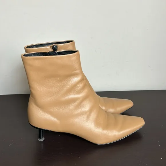 RAG and BONE Rio leather ankle boots Light Brown Pointed Toe Size 38 US 8