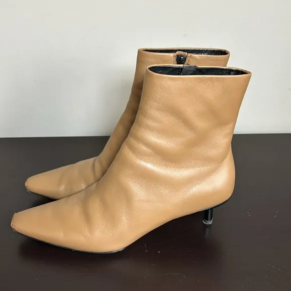 RAG and BONE Rio leather ankle boots Light Brown Pointed Toe Size 38 US 8