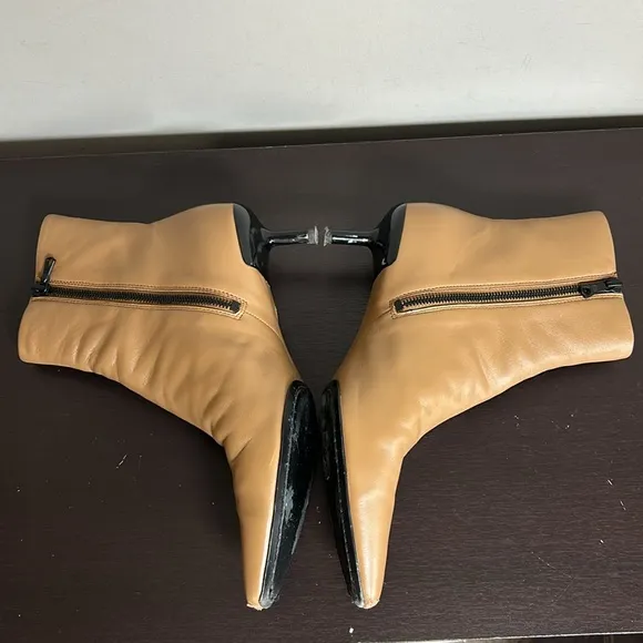 RAG and BONE Rio leather ankle boots Light Brown Pointed Toe Size 38 US 8