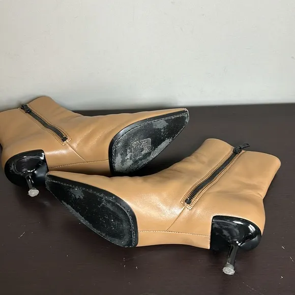 RAG and BONE Rio leather ankle boots Light Brown Pointed Toe Size 38 US 8