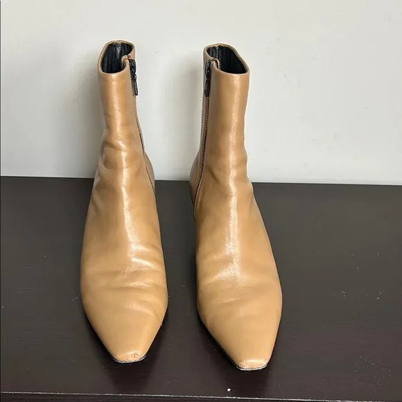 RAG and BONE Rio leather ankle boots Light Brown Pointed Toe Size 38 US 8