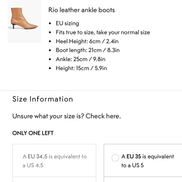 RAG and BONE Rio leather ankle boots Light Brown Pointed Toe Size 38 US 8