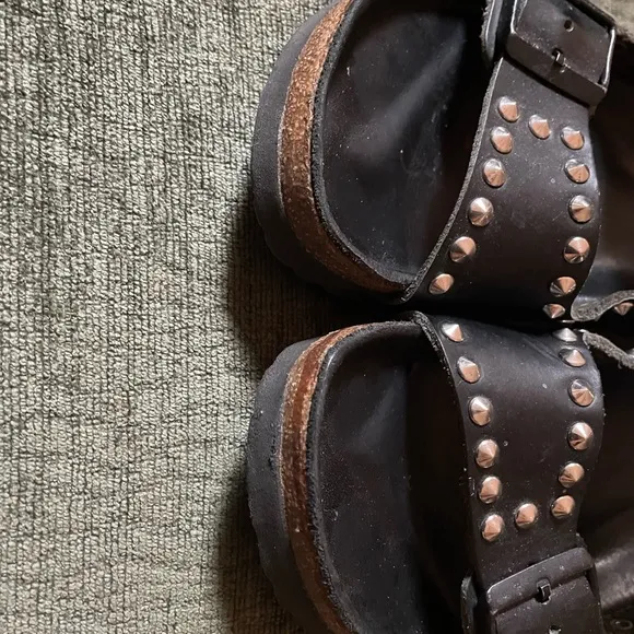 RARE BIRKENSTOCK Black Studded Sandals