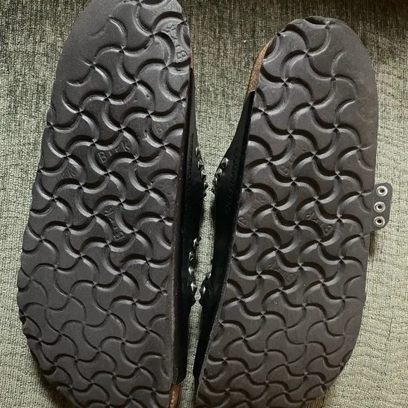 RARE BIRKENSTOCK Black Studded Sandals