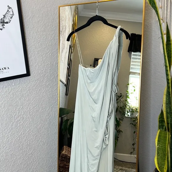 RARE House of CB 'Lolita' Pistachio Draped Cut Out Maxi Dress NWOT