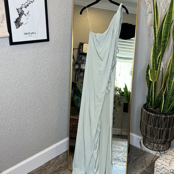 RARE House of CB 'Lolita' Pistachio Draped Cut Out Maxi Dress NWOT