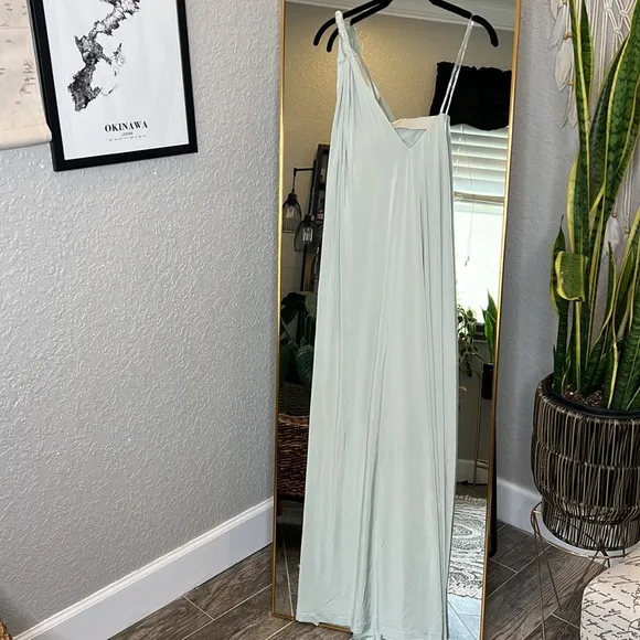 RARE House of CB 'Lolita' Pistachio Draped Cut Out Maxi Dress NWOT