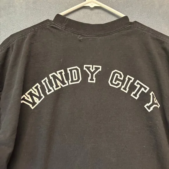 Rare Vintage Windy City Chicago Bulls Shirt Championships Jordan Double Side XXL