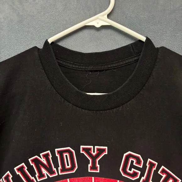 Rare Vintage Windy City Chicago Bulls Shirt Championships Jordan Double Side XXL