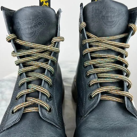 RARE Womens Vintage 90s Dr Martens 8499 Navy Chunky Platform Lace Up Boots (9.5)