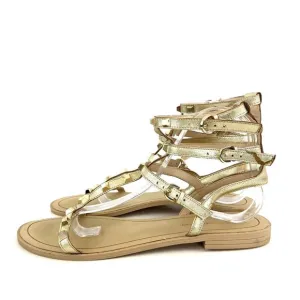 Rebecca Minkoff Gold Metallic Georgina Studded Sandals Caged Gladiator Size 10